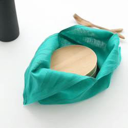 alin的Azuma袋S午餐包裹麻布亞麻Azuma袋（孔雀綠） 第4張的照片