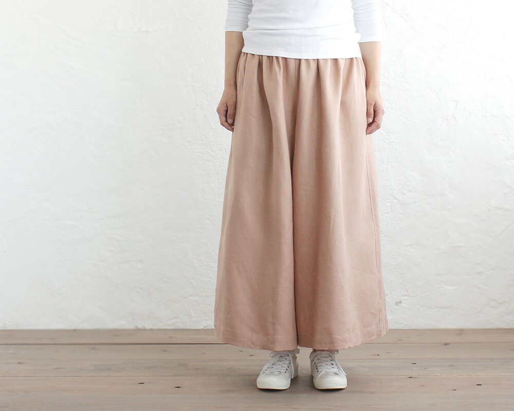 スカンツ リネン　ワイドパンツ KAPITAL ガウチョ　キュロット キャピタル
