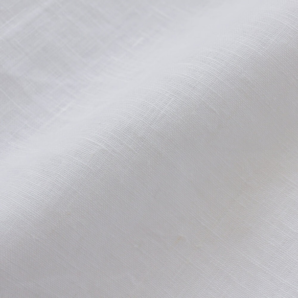 亞麻簡單束腰船領套頭衫（白色） 第5張的照片
