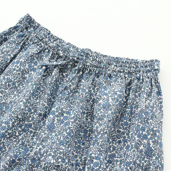 リネン フラワープリントギャザースカート　SK04 7枚目の画像