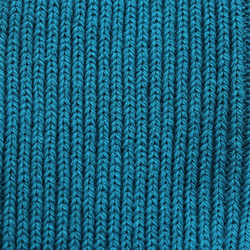 天然素材で快適 厚手リブ編みソックス 　サステナブルなリサイクルコットン靴下 （ターコイズ）. 4枚目の画像