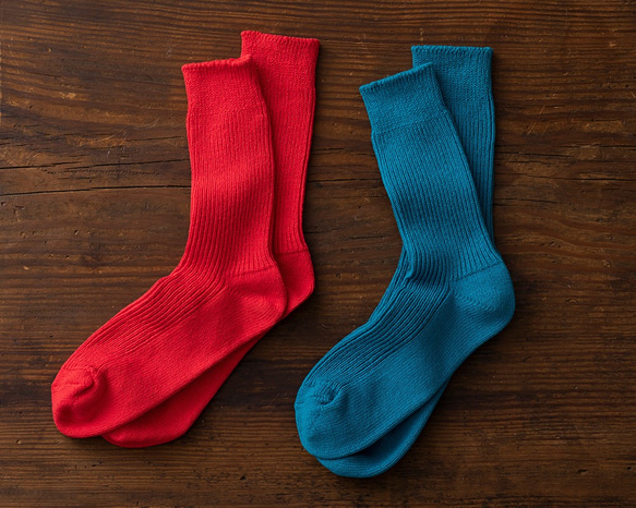 再生棉薄羅紋襪 23-25 厘米（綠松石色）。 第7張的照片