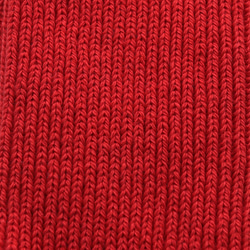 天然素材で快適 厚手リブ編みソックス 　サステナブルなリサイクルコットン靴下（レッド）. 5枚目の画像