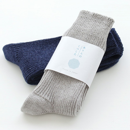 新品、未使用CHANEL リブ編み ソックスグレー