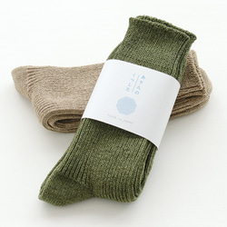 再生棉薄羅紋襪 23-25cm (米色) 第6張的照片