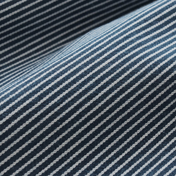 四季山核桃木條紋錐形褲（藍/白）PT09 第7張的照片
