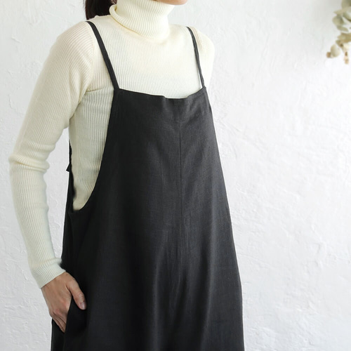 定価3.7万】サキ saqui *リネンコットンオールインワン 38