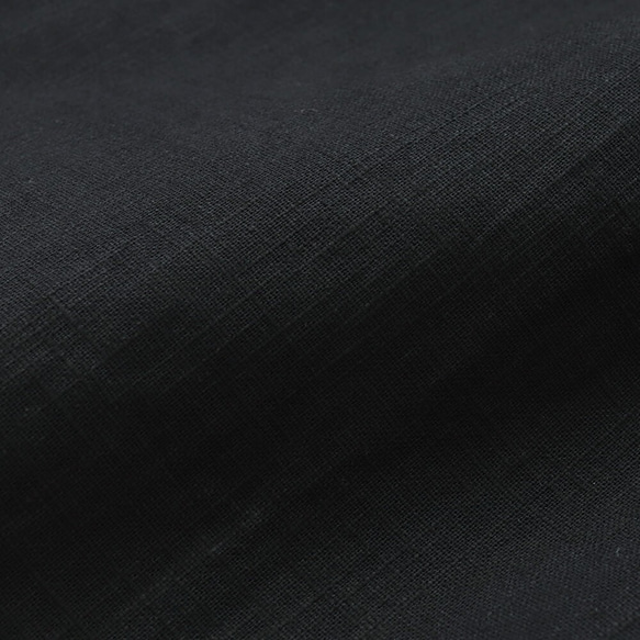 亞麻超長褶裙（黑色）SK02 第8張的照片