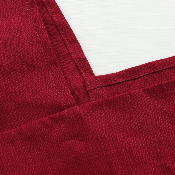 alin&#39;s bag S Bento wrap 帶扣板的亞麻布包（紅色）。 第5張的照片