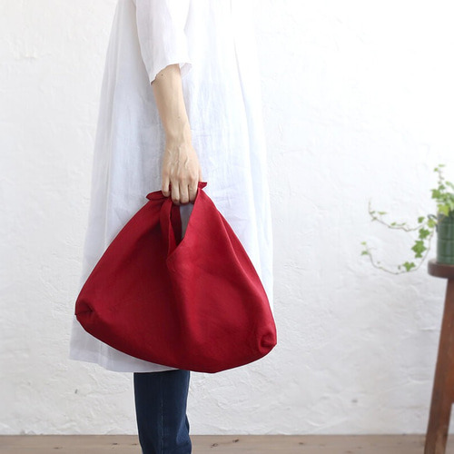 alinのあづま袋 M 50cm かごバッグに リネンあずま袋 マチ付き