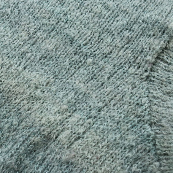 Nyaoko 128 專屬的柔軟手工編織馬海毛風格針織羊毛混紡外罩開衫（薄荷綠） 第10張的照片