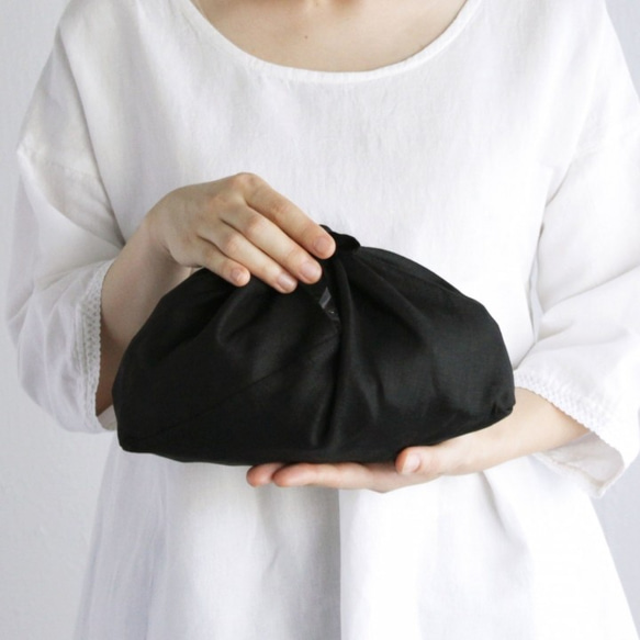 alin的Azuma袋S午餐包裹麻布亞麻Azuma袋（黑色） 第1張的照片