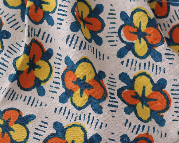 亞麻棉的S東袋裹（復古花）飯盒。 第2張的照片