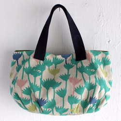 亞麻棉春天的顏色手提袋（非洲菊） 第2張的照片