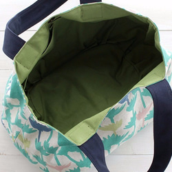 亞麻棉春天的顏色手提袋（非洲菊） 第5張的照片