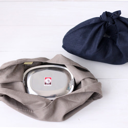 alin Azuma Bag S Lunch Wrap Linen Azuma Bag with Gusset（海軍藍） 第3張的照片