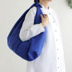 Alin Azuma Bag L 64cm Linen Azuma Bag Large Size with Gusset（寶藍色 第2張的照片