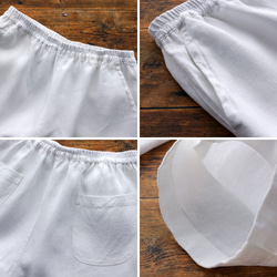 亞麻錐形褲（白色） 第5張的照片