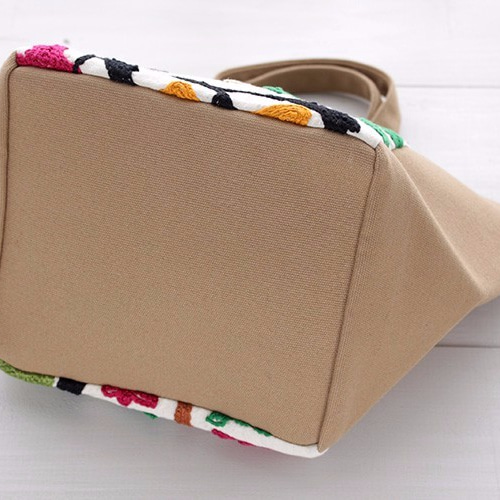 スザニ刺繍 ハンドトートバッグ ベージュ02 トートバッグ alin