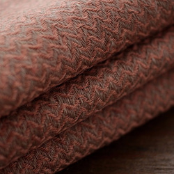 手織りパシュミナ（カシミア）　ヘリンボーンストール　ピーチ 4枚目の画像