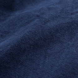 [有限公司銷售]厚棉V領簡單的衣服植物染色（藍色） 第4張的照片