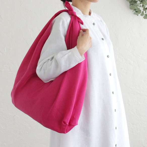 [Honeyco 獨家] Alin Azuma Bag L 64cm 亞麻 Azuma Bag 大號帶角撐板 (粉紅色)。 第2張的照片
