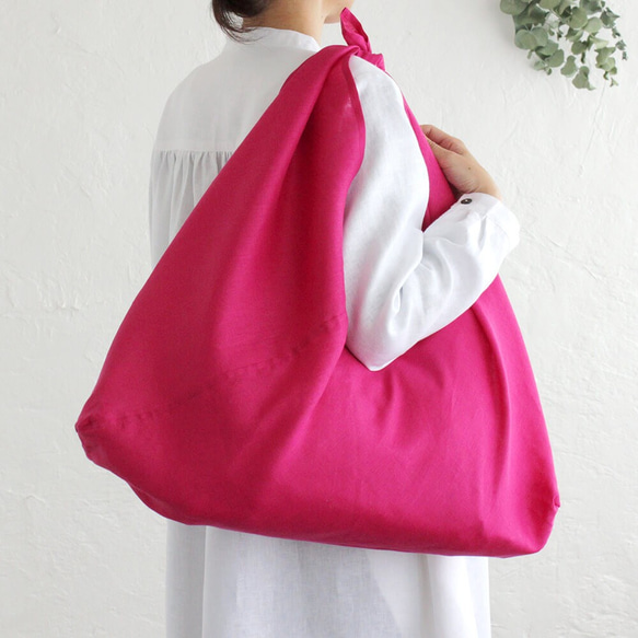 [Honeyco 獨家] Alin Azuma Bag L 64cm 亞麻 Azuma Bag 大號帶角撐板 (粉紅色)。 第3張的照片