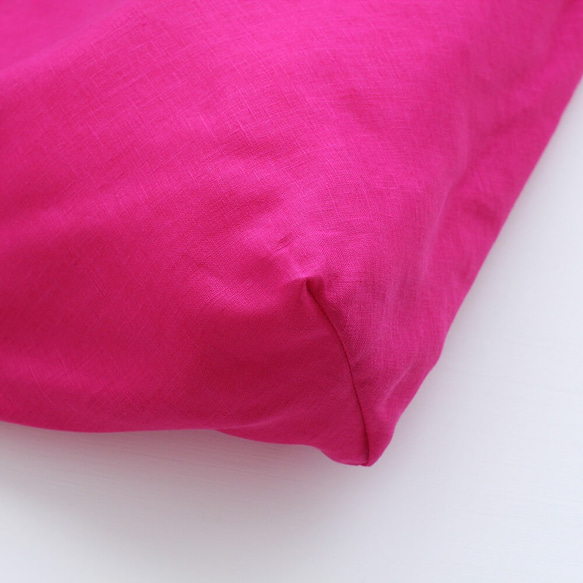 alinのあづま袋 L 64cm リネンあずま袋  大きいサイズ マチ付き （ピンク）. 7枚目の画像