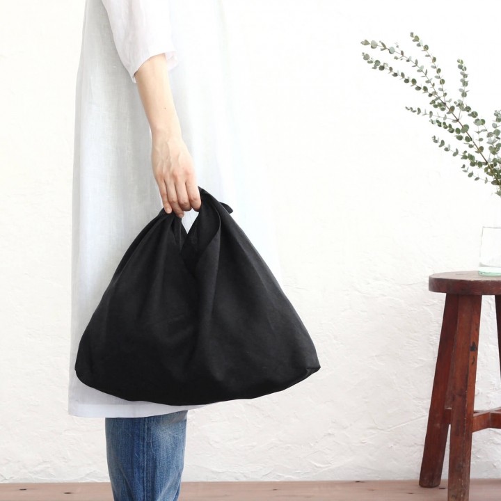 エコバッグに最適◎ alinのあづま袋（あずま袋/東袋）Mサイズ リネン