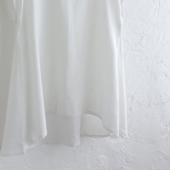 &lt;&lt;限量1 &gt;&gt;亞麻法國長袖帳篷線外套套衫（白色） 第10張的照片