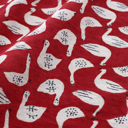 alin的Azuma袋S便當包裝木版畫色塊印花Azuma袋和馬蒂（天鵝/紅色） 第2張的照片