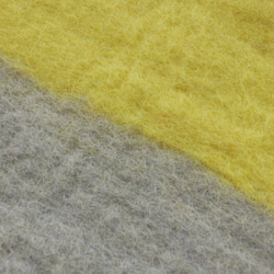 《限1分》 100％羊毛氈手提袋北歐色（黃色/灰色） 第6張的照片
