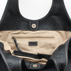 正品牛皮皮革側袋 Simple tote bag Petit Nim (黑色) 第10張的照片