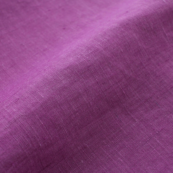 亞麻側絲帶長袖套頭襯衫（紫色粉紅色） 第5張的照片