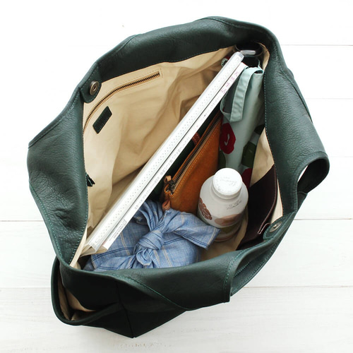 Felisi ダークグリーン ビジネスバッグ ナイロン レザー ダーク