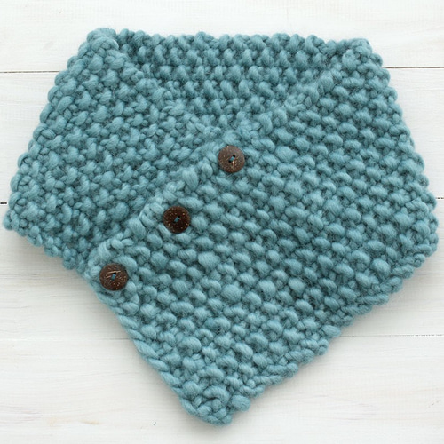 BEAMS ネックウォーマー スヌード　ブルー系　羊毛100％　美品 羊毛100％ ふんわりニット ネックウォーマー ボタン付きスヌード