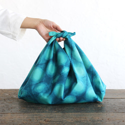 alin&#39;s Azuma袋M 50厘米籃子袋，配以純棉Azuma袋扣（海/綠松石） 第2張的照片