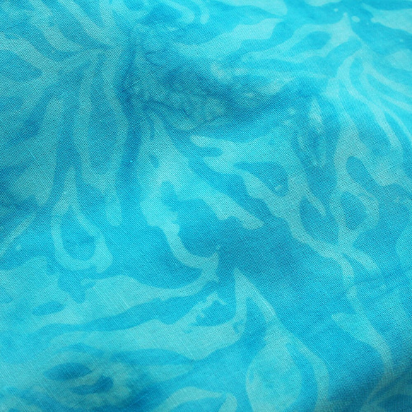 alinのあづま袋 S お弁当包み バティックあずま袋 マチ付き （珊瑚/ブルー） 4枚目の画像