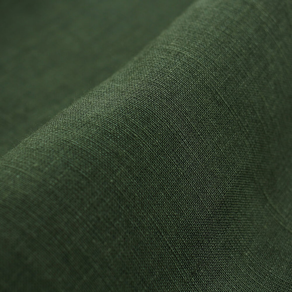 《 Limited 1》亞麻喇叭形收褶裙長Maxi長89cm（苔綠色） 第10張的照片