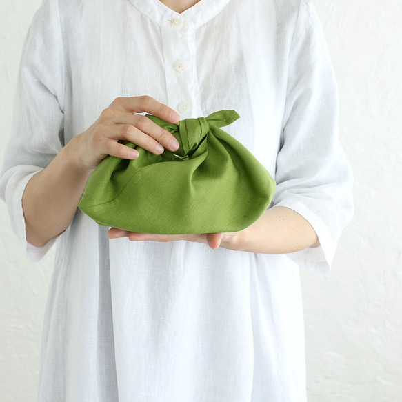 alin的Azuma袋S便當包裹亞麻亞麻Azuma袋（綠色） 第1張的照片