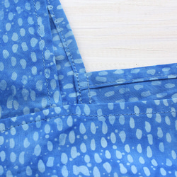 alin&#39;s Azuma袋M 50厘米籃子袋，配蠟染Azuma袋扣（雨條紋/藍色） 第5張的照片