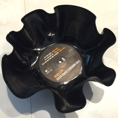 レコードで作ったボウル、小物入れ☆ハンドメイド☆一点物 フリー