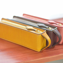 レクタングラー M 使いやすい ペンケース【ミネルバリスシオ】【本革】【イタリアンレザー】 1枚目の画像