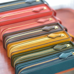 レクタングラー M 使いやすい ペンケース【ミネルバリスシオ】【本革】【イタリアンレザー】 2枚目の画像