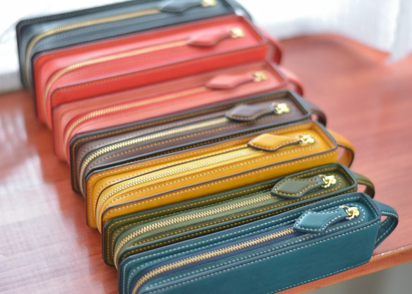 レクタングラー M 使いやすい ペンケース【ミネルバリスシオ】【本革】【イタリアンレザー】 2枚目の画像