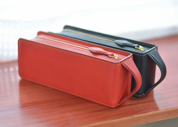 レクタングラー L大容量 使いやすい ペンケース【ミネルバリスシオ】【本革】【牛革】【イタリアンレザー】