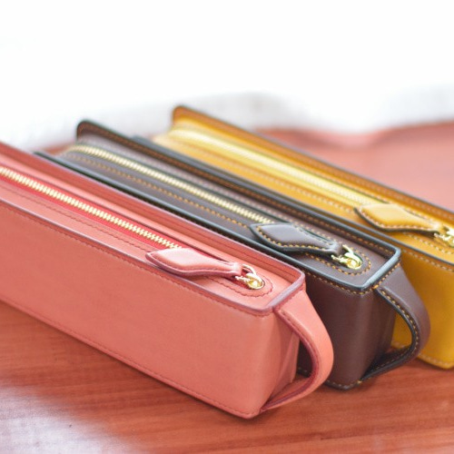 レクタングラー Mポケット付き 使いやすい ペンケース【ミネルバ