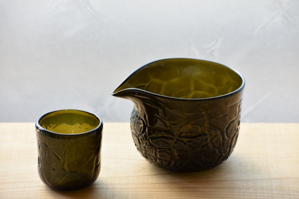 父の日に♪【アイスカット酒器セット　黒】