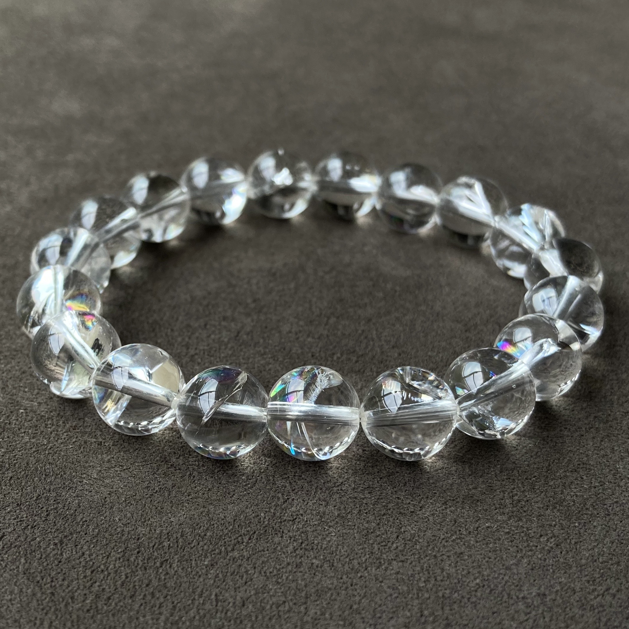 幸福に導く七色の虹/アイリスクォーツ・10ミリ/天然石 ストーンブレスレット