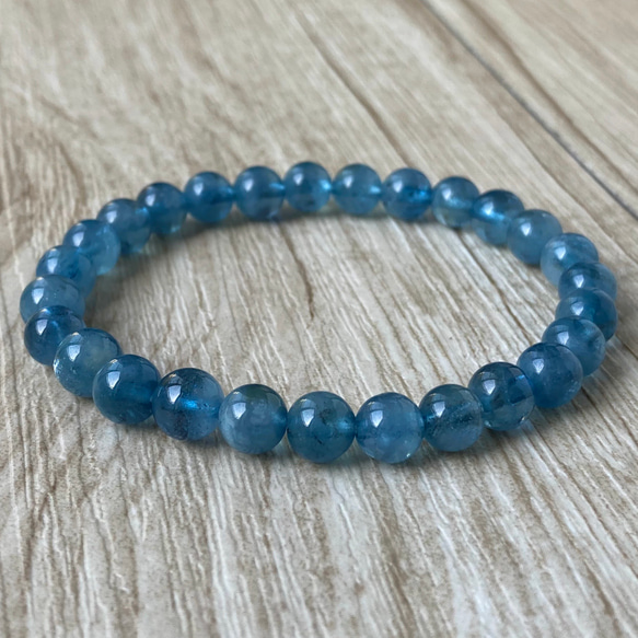 天使の石をお守りに幸せを掴む/アクアマリン/天然石ブレスレット  